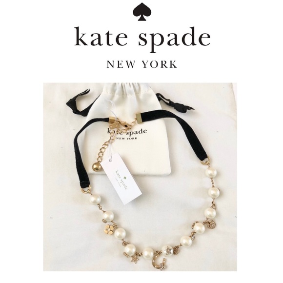 kate spade Jewelry - Kate Spade velvet pearl necklace